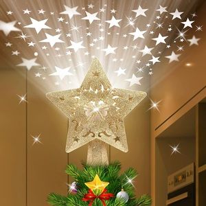 Christmas tree topper lights - Gold